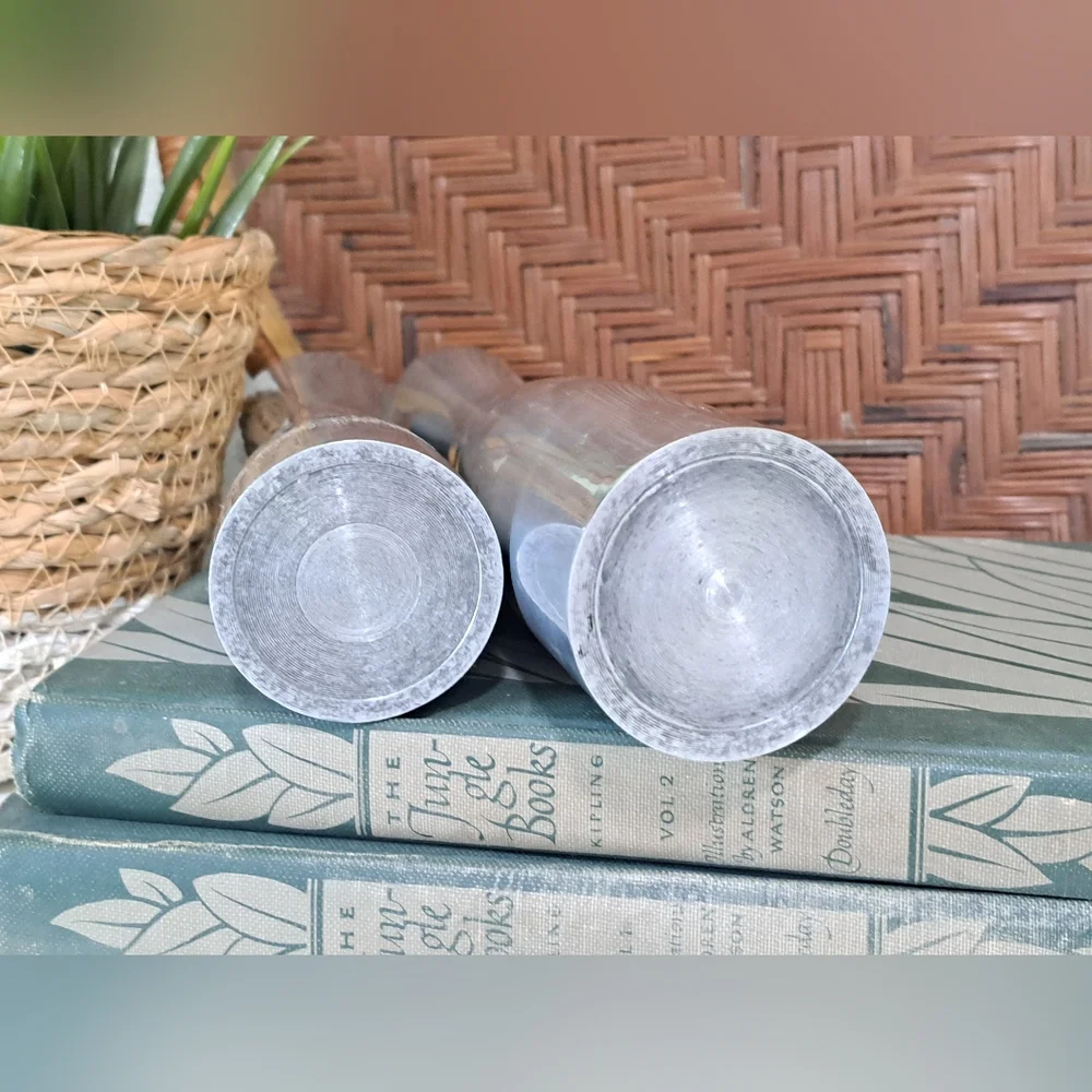 Ikea Erika Pakham Heavy Metal Candlestick Holders Set of 2